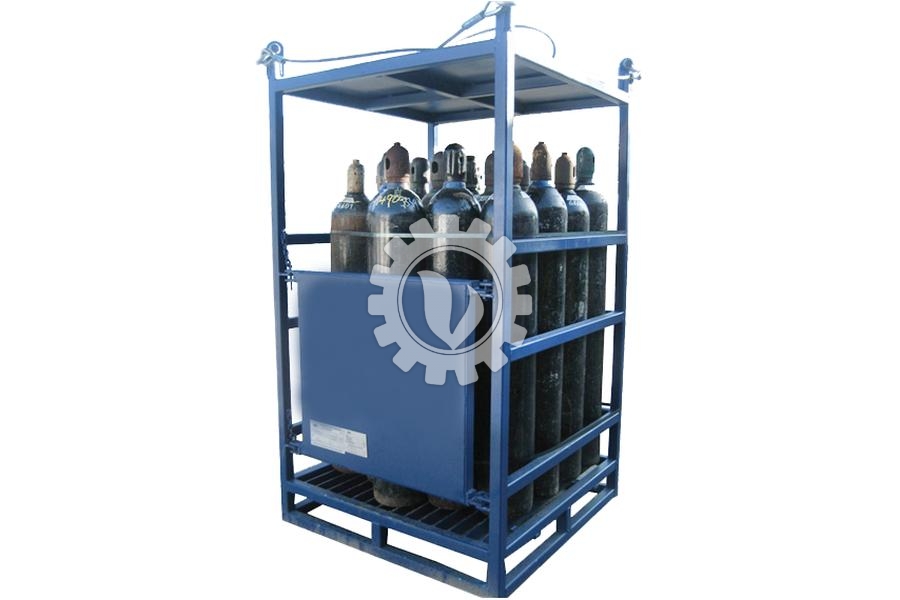 Industrial Oxygen with Gas Rack7.1 m³ / 150 Bar16 cylinders per rack